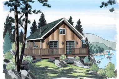 3-Bedroom, 972 Sq Ft Cottage Home Plan - 131-1243 - Main Exterior