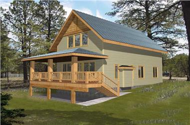 1-Bedroom, 1140 Sq Ft House Plan - 132-1105 - Front Exterior