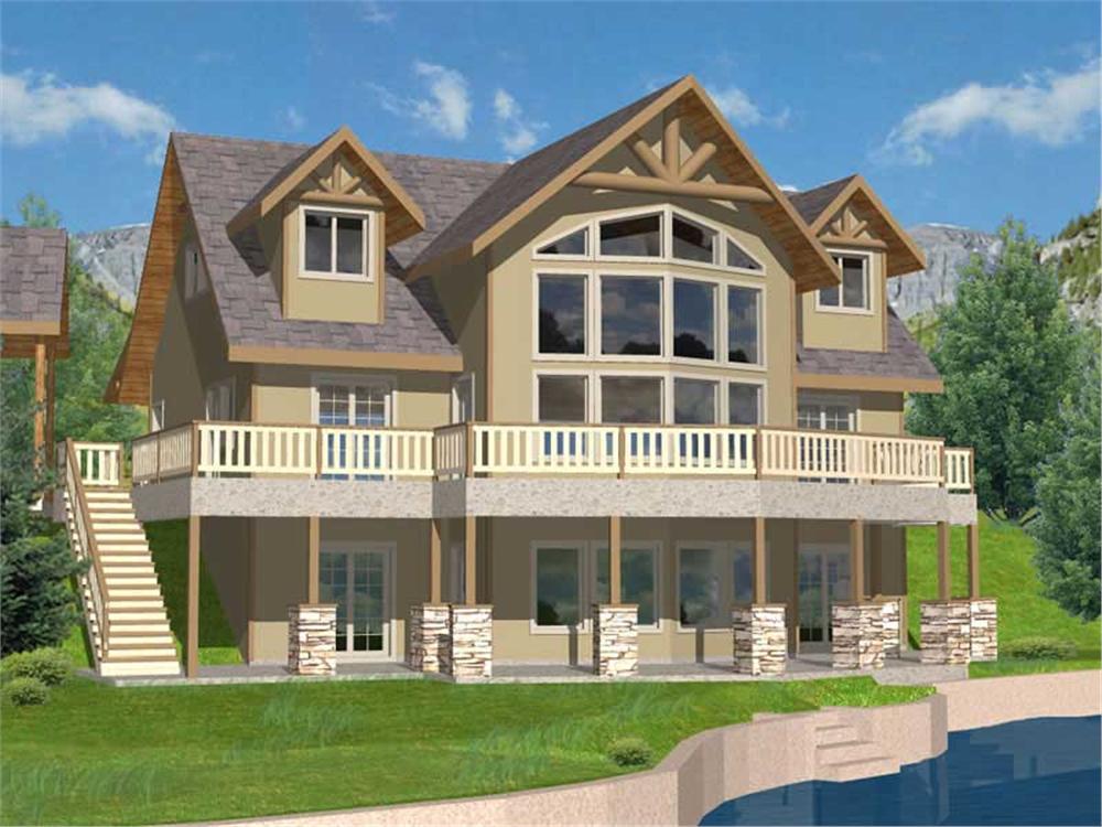 Front Elevation of this Craftsman House (#132-1193) at The Plan Collection.