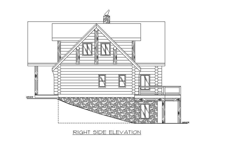 132-1291: Home Plan Right Elevation