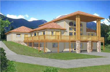 3-Bedroom, 2428 Sq Ft Vacation Homes Home Plan - 132-1384 - Main Exterior
