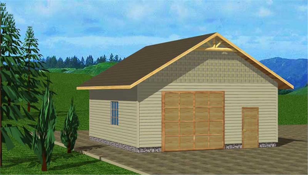 Front elevation of Garage home (ThePlanCollection: House Plan #132-1435)