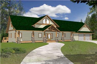 3-Bedroom, 2281 Sq Ft Southern Home Plan - 132-1452 - Main Exterior