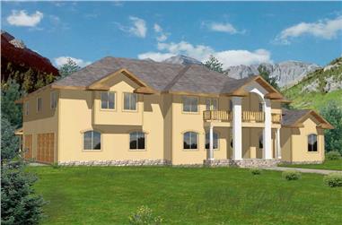 3-Bedroom, 3952 Sq Ft Contemporary Home Plan - 132-1453 - Main Exterior