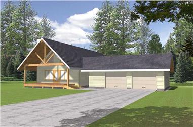2-Bedroom, 1600 Sq Ft Vacation Homes Home - Plan #132-1456 - Main Exterior