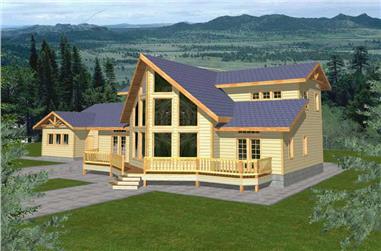 3-Bedroom, 2288 Sq Ft Vacation Homes House Plan - 132-1493 - Front Exterior