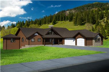 3-Bedroom, 4149 Sq Ft Traditional House Plan - 132-1522 - Front Exterior