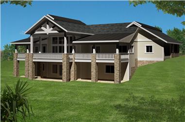 3-Bedroom, 4076 Sq Ft Traditional Home Plan - 132-1528 - Main Exterior