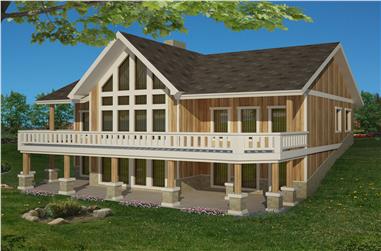 4-Bedroom, 4242 Sq Ft Transitional Home Plan - 132-1542 - Main Exterior