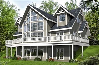 3-Bedroom, 2281 Sq Ft Contemporary Home Plan - 132-1594 - Main Exterior