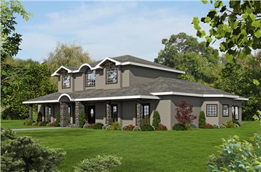 7-Bedroom, 5000 Sq Ft Traditional Home Plan - 132-1639 - Main Exterior