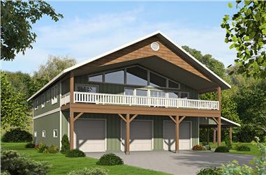3-Bedroom, 2758 Sq Ft Cottage Home Plan - 132-1640 - Main Exterior