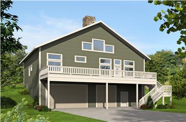 3-Bedroom, 2585 Sq Ft Cottage Home Plan - 132-1641 - Main Exterior