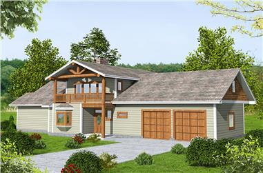 1-Bedroom, 1784 Sq Ft Cottage Home Plan - 132-1646 - Main Exterior