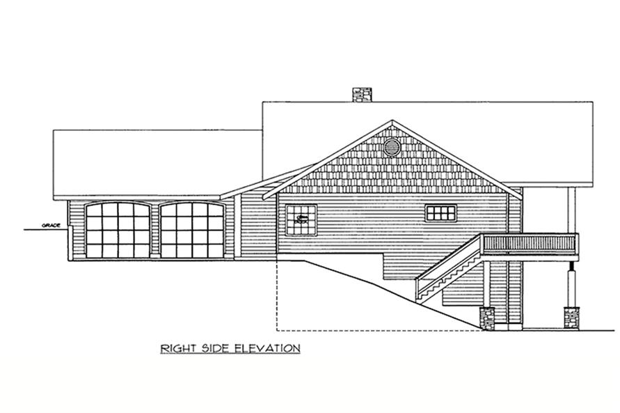 Home Plan Right Elevation of this 2-Bedroom,3206 Sq Ft Plan -132-1649