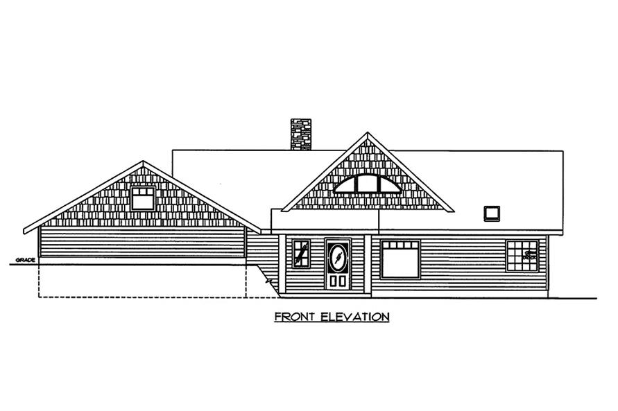 Home Plan Front Elevation of this 2-Bedroom,3206 Sq Ft Plan -132-1649