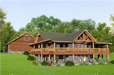3-Bedroom, 3871 Sq Ft Cottage House Plan - 132-1655 - Front Exterior