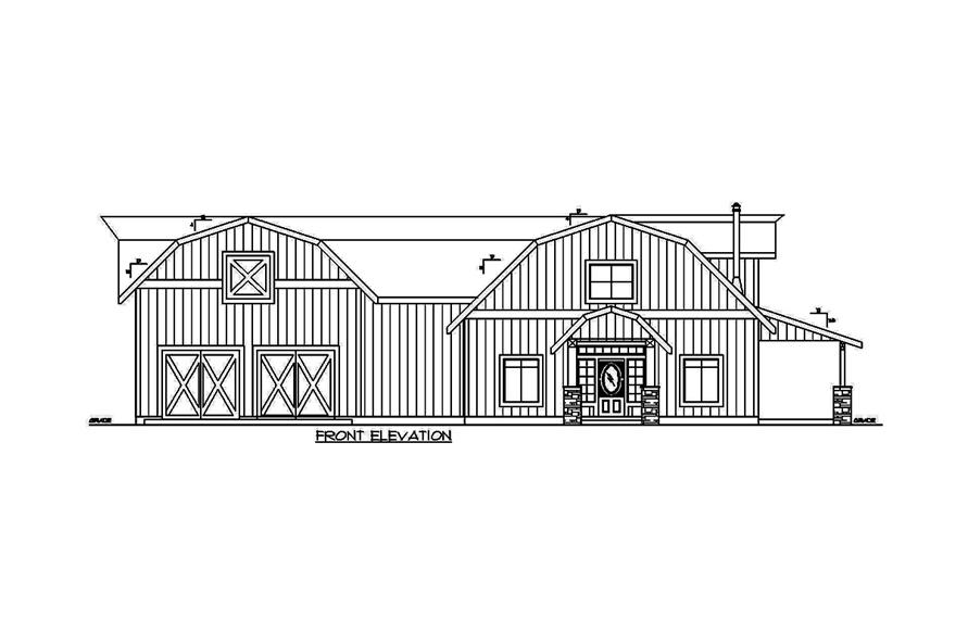 132-1656: Home Plan Front Elevation