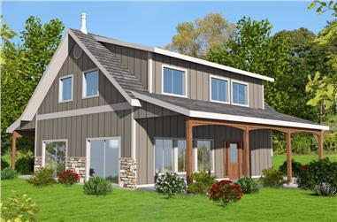 2-Bedroom, 1978 Sq Ft Cottage Home Plan - 132-1666 - Main Exterior