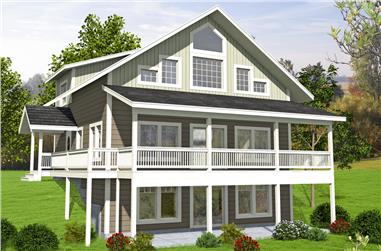 4-Bedroom, 3052 Sq Ft Country House Plan - 132-1684 - Front Exterior
