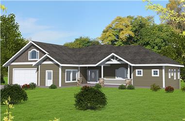 5-Bedroom, 3628 Sq Ft Country Home Plan - 132-1686 - Main Exterior