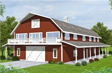 3-Bedroom, 1920 Sq Ft Barn Style Home - Plan #132-1694 - Main Exterior
