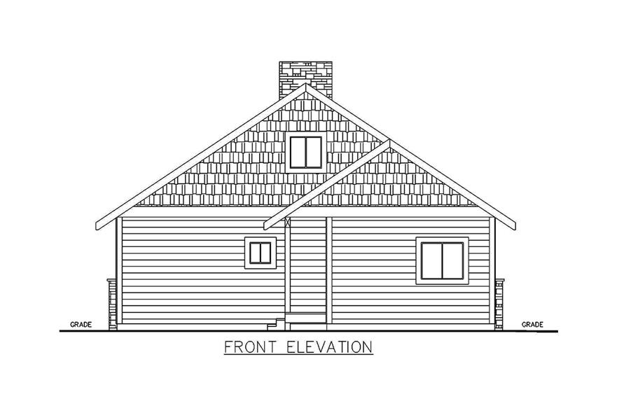 132-1697: Home Plan Front Elevation