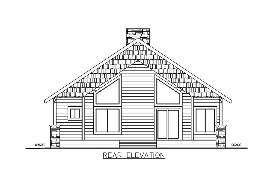 132-1697: Home Plan Rear Elevation