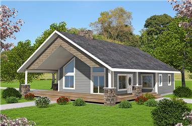 2-Bedroom, 1176 Sq Ft Small House - Plan #132-1697 - Front Exterior
