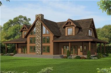 3-Bedroom, 3967 Sq Ft Country Home Plan - 132-1703 - Main Exterior