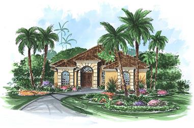 3-Bedroom, 2665 Sq Ft Florida Style Home Plan - 133-1045 - Main Exterior