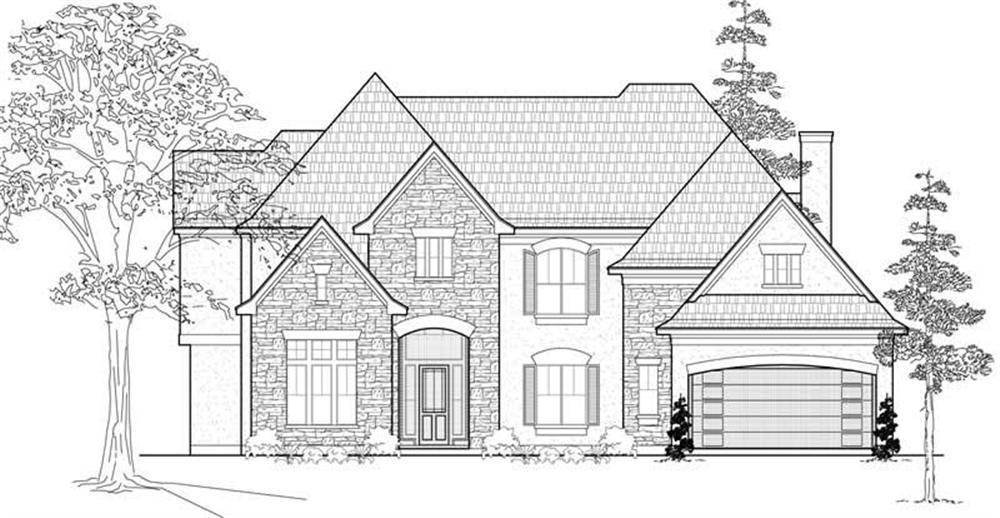 Luxury home (ThePlanCollection: Plan #134-1009)