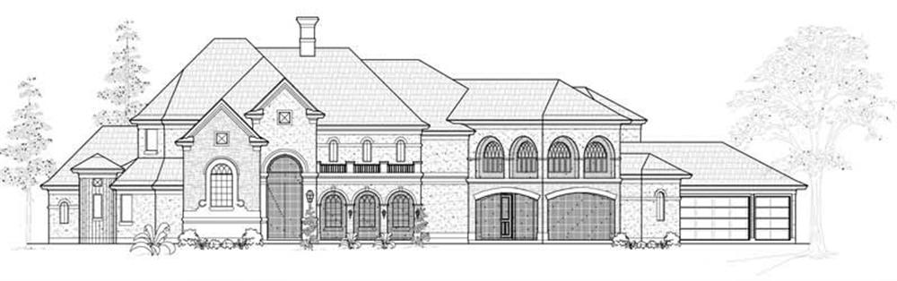 Luxury home (ThePlanCollection: Plan #134-1019)