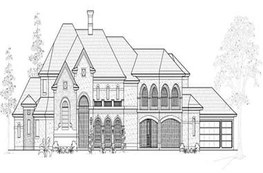 4-Bedroom, 7557 Sq Ft Luxury House Plan - 134-1019 - Front Exterior