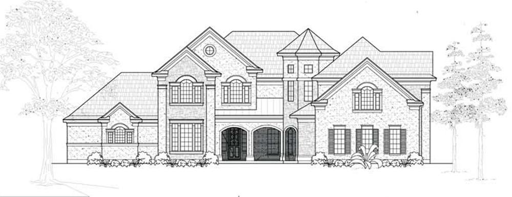 Luxury home (ThePlanCollection: Plan #134-1028)