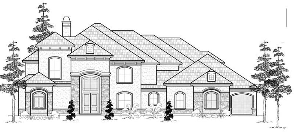 Luxury home (ThePlanCollection: Plan #134-1052)