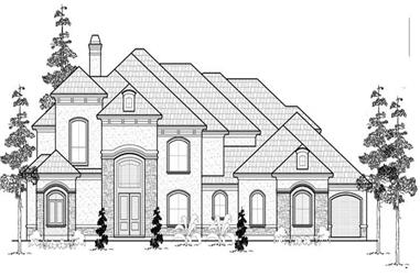 6-Bedroom, 5799 Sq Ft Luxury House Plan - 134-1052 - Front Exterior