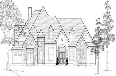 4-Bedroom, 4299 Sq Ft Luxury House Plan - 134-1060 - Front Exterior