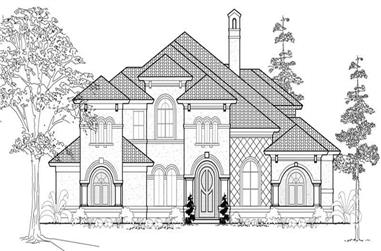 3-Bedroom, 4158 Sq Ft Mediterranean Home Plan - 134-1061 - Main Exterior