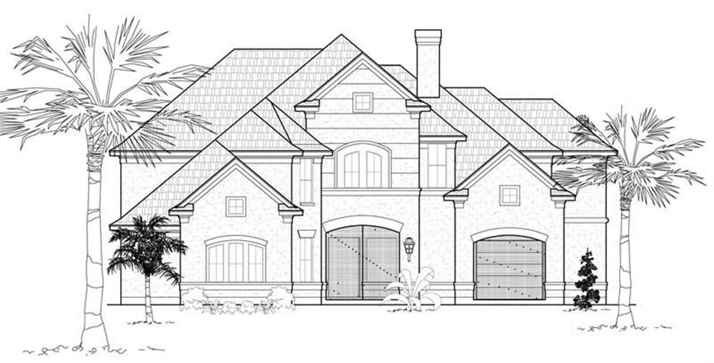 Luxury home (ThePlanCollection: Plan #134-1068)