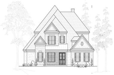4-Bedroom, 4633 Sq Ft Luxury House Plan - 134-1091 - Front Exterior