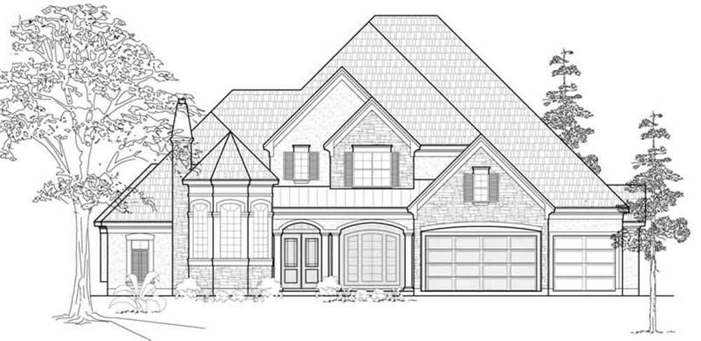 Luxury home (ThePlanCollection: Plan #134-1110)