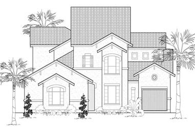 4-Bedroom, 4239 Sq Ft Mediterranean House Plan - 134-1117 - Front Exterior