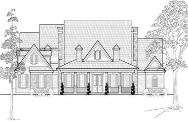 4-Bedroom, 4221 Sq Ft Country Home Plan - 134-1118 - Main Exterior