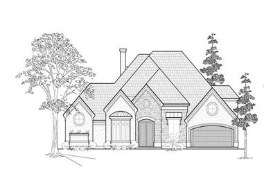 3-Bedroom, 3812 Sq Ft Luxury House Plan - 134-1165 - Front Exterior