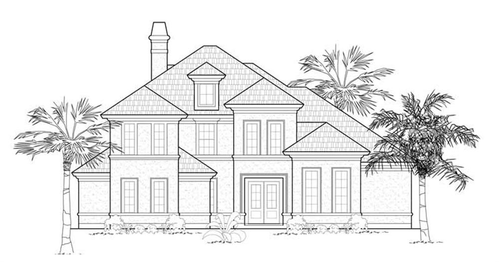 Luxury home (ThePlanCollection: Plan #134-1168)