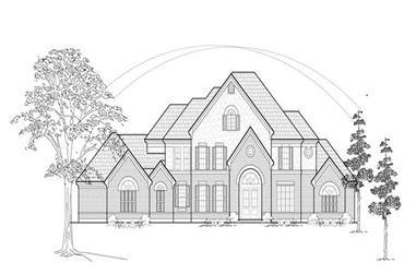 4-Bedroom, 4274 Sq Ft Luxury House Plan - 134-1177 - Front Exterior