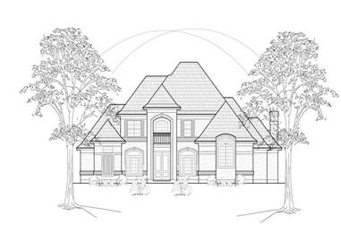 4-Bedroom, 4046 Sq Ft European House Plan - 134-1193 - Front Exterior