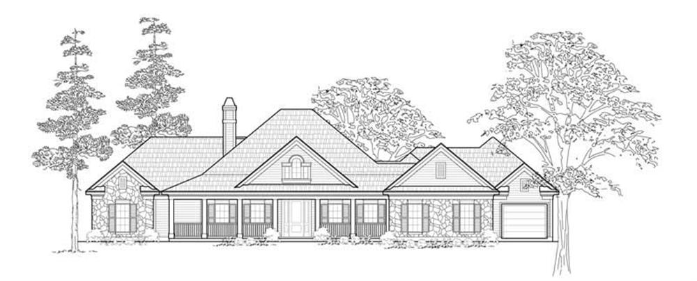 Country home (ThePlanCollection: Plan #134-1208)