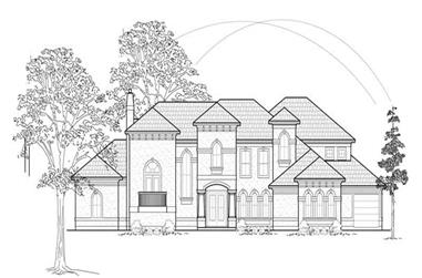 5-Bedroom, 5781 Sq Ft Luxury House Plan - 134-1249 - Front Exterior
